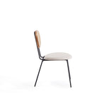 Manhattan Comfort - Lot de 2 chaises de salle à manger Jardin 19,09 po style industriel chic, rembourrées, coloris Nature et Avoine-Hauteur d’assise : 44,5 cm avec une capacité de charge de 125 kg