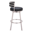 Zuo - Gimsby Tabouret de bar pivotant - Noir-Garantie limitée de 3 ans
