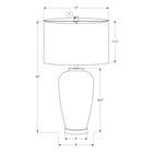 Monarch Specialties - Luminaire - 29 po H Lampe De Table - Céramique Bleue - Abat-Jour Ivoire / Crème - Contemporain - Moderne-Fabriquée à partir de matériaux de haute qualité, cette lampe de table est assortie d'une garantie limitée de 2 ans contre tout défaut, assurant un style et une fonctionnalité durables qui illumineront votre intérieur pendant des années