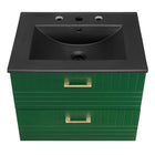 Modway - Daybreak 24" Vanette de salle de bain - Vert Noir-Conception murale