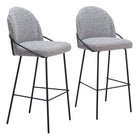 Zuo - Jambi Tabouret de bar - Noir/Blanc - Ensemble de 2-Design ergonomique
