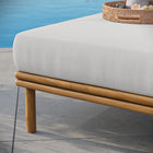 Modway - Wren Terrasse extérieure Bois de teck Ottoman in Voile naturelle-Résistant aux intempéries