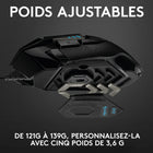 Logitech – Souris de jeu hautes performances G502 Hero (910-005469 G502)-Technologie LIGHTSYNC : Choisissez parmi une gamme complète de 16,8 millions de couleurs environ et synchronisez les animations et les effets d'éclairage avec vos autres dispositifs Logitech G. Personnalisez le tout rapidement et facilement à l'aide de l'Assistant pour jeux vidéo de Logitech.