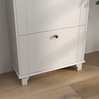 HOMCOM - Armoire à chaussures moderne avec 3 tiroirs basculants pour 12 paires - blanc-Fabriqué en MDF peint et en panneaux de particules pour plus de durabilité 