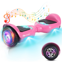 Gyrocopters - Hoverboard PRIME pour enfants - Vitesse de 15 km/h - 300 W - 6,5 pouces - Roues LED - Haut-parleur Bluetooth - Rose-Hoverboard tout-terrain certifié UL2272