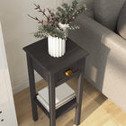 HOMCOM - Table d’appoint 2 niveaux avec rangement - café-Base surélevée pour protéger des éclaboussures d’eau 