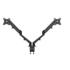 Intekview - Support de moniteur double avec ressort à gaz-Le bras inférieur en aluminium donne un aspect élégant