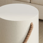 Modway - Isera Intérieur - Terrasse extérieure Béton de corde Tabouret de table d’appoint - Gris clair-Arrivée entièrement assemblée