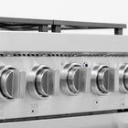 Kucht - 24 po Série KFX-X Cuisinière Pro Style au gaz propane - Acier inoxydable-Grilles en fonte robustes pour déplacer les ustensiles sans les soulever