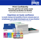 Brother - BTD180 Bouteilles d’encre cyan, magenta, jaune authentiques à haut rendement-Les bouteilles écoresponsables réduisent la quantité de déchets produits par les cartouches d’encre