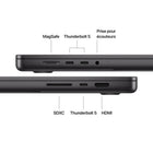 Apple - MacBook Pro 16 po - M5 Pro - CPU 18 cœurs - SSD 1 To - Mémoire 48 Go - Noir infini-Caméra et audio de pointe - Profitez d'un son limpide et d'un cadrage toujours parfait grâce à la caméra Center Stage 12 Mpx, aux trois micros de qualité studio et aux six haut-parleurs avec Audio spatial et prise en charge de Dolby Atmos