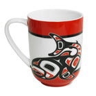 Oscardo - Tasse porcelaine « Salmon » de Jamie Sterritt - 485 ml-Tasse en porcelaine à forme large - Contient 485 ml / 16 oz, idéale pour le café, le thé et les boissons chaudes
