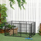 PawHut - Parc à chiens robuste 6 panneaux pour petits chiens - 59 po x 24 po -Fabriqué en fils d'acier et tubes galvanisés pour plus de stabilité