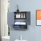 Kleankin - armoire à pharmacie murale avec miroir - gris-Couleur : Gris 