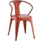 Modway - Promenade Chaise à manger - Rouge-Finition vieillie