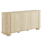 Modway - Overture Ovale 63" Faux travertin Buffet - Travertin-Buffet ovale