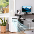 HOMCOM - Climatiseur silencieux 8000 BTU - blanc-Trois fonctions : refroidissement, déshumidification, ventilation, avec deux niveaux de vitesse 
