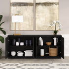 Hudson&Canal - Table buffet Alston 68" L - Grain noir-Dimensions du produit : 15,5" L x 68" l x 29" H