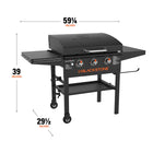Blackstone - Plaque chauffante Original XL Omnivore 28 po avec couvercle-Système breveté de gestion arrière de la graisse