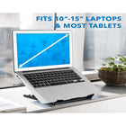 Mount-It! - Support pliable et portable pour ordinateur portable - noir-Dimensions : 8,9 x 8,9 x 1,4 pouces