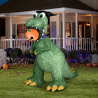 GEMMY - Dinosaure T-Rex gonflable d'Halloween avec JOL - 231 cm x 140 cm-Se gonfle automatiquement en quelques secondes et se dégonfle pour un rangement facile