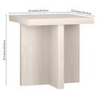 Hudson&Canal - Table d'appoint carrée Elna de 56 cm de largeur, , blanc aulne-9
