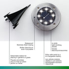 Bell+Howell - Lampes solaires disque d'extérieur ultra-lumineuses de luxe - Paquet de 4-Charge solaire rapide: panneau solaire intégré se recharge le jour et offre env 8 à 10 h d’éclairage après une charge complète en plein soleil