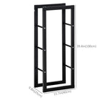 HOMCOM - Porte-bûches pour cheminée- 15,7 po x 9,8 po x 39,4 po-Grande capacité, peut stocker jusqu’à 220 lb (100 kg) de bois 