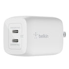 Belkin - Chargeur mural BoostCharge Pro 65 W à deux ports USB-C GaN-DURABLE ET PRÊT À VOYAGER : Le chargeur mural Belkin a été conçu avec la durabilité à l'esprit et présente une conception pratique, prête pour le voyage. Compact et léger, c'est le chargeur parfait pour la maison, le bureau, ou les déplacements