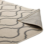 Modway - Linza Treillis Wave Abstract à l’intérieur et à l’extérieur Tapis de 5 pi l x 8 pi L - Beige et gris-8