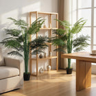 Outsunny - Palmier tropical artificiel 5 pi avec feuilles réalistes - vert - lot de 2-Convient pour la maison et le bureau, apporte une touche naturelle à tout espace 