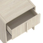 Manhattan Comfort - Table de nuit contemporaine Novara 22" à 1 tiroir - Chêne blanchi-Étagère inférieure ouverte : espace de rangement pratique pour livres, objets décoratifs ou essentiels de chevet