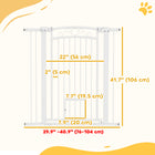 PawHut - Porte pour Chien à Traverser avec Petite Porte - 30"-41" L x 42" H-Design arqué qui améliore l'esthétique des couloirs, cuisines et bas d'escaliers