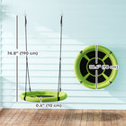 Qaba - Siège de balançoire soucoupe pour enfants, diamètre 3 pi avec cordes suspendues à hauteur réglable - vert-Matériau textilène résistant à l'eau et facile à nettoyer 