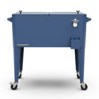 Permasteel - Glacière de patio rétro 80 pintes sur roulettes avec séparateur - bleu marine-Le séparateur amovible permet cinq configurations différentes pour s’adapter à vos besoins.