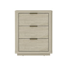 Manhattan Comfort - Table de nuit moderne Evelyn 20" à 3 tiroirs - Naturel-Table de nuit moderne pour chambre et salon