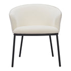 Zuo - Essen Chaise de salle à manger - Ivoire-Soutien confortable des accoudoirs