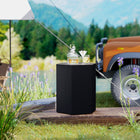 HOMCOM - Table d’appoint finition béton - noir-Aucun assemblage requis 