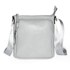 Nicci - Sac à bandoulière pour femme avec poche avant zippée - Gris clair-Entrée zippée sur le dessus