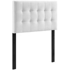 Modway - Lily Biscuit Touffé Performance Velvet Tête de lit jumelée, Blanc-Luxueuse tête de lit jumelée moderne