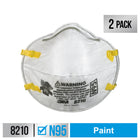3M - Appareil de protection respiratoire de grand rendement, préparation avant la peinture, N95, 2/paquet-Le matériau filtrant électrostatique de pointe exclusif permet de respirer jusqu’à 15 % plus facilement par rapport aux appareils de protection respiratoires traditionnels