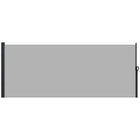 Outsunny - Store latéral rétractable - 13 pi x 6 pi - gris clair-Store de jardin avec revêtement PU UV30+ protège du vent, du soleil et des rayons ultraviolets
