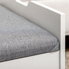 HOMCOM - Coiffeuse avec miroir rabattable et tabouret rembourré - 23,6 po L x 15,7 po l x 44,9 po H - blanc-Montage requis 
