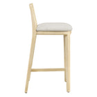 Modway - Monarch Bois et rotin Tabouret de comptoir - Ivoire blanc ancien tissé naturel à bruyère-Glissières de plancher sans marquage