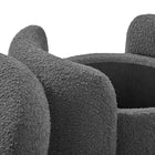 Modway - Nebula Boucle Rembourré Ottoman - Charbon de bois-8