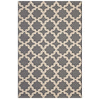 Modway - Cerelia Treillis marocains intérieurs et extérieurs Tapis de 5 pi l x 8 pi L - Gris et beige-Tapis à treillis marocain