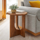 Modway - Rivian Manche Table d’appoint - Noyer-Capsules de pied ajustables non marquées