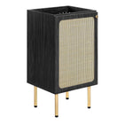 Modway - Chaucer 18" Armoire de toilette de salle de bain (lavabo non inclus) - Noir-MDF et panneau de particules