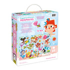 Banana Panda - Puzzle géant magique Sirènes, 4 ans et plus-Le jeu de puzzle aide à développer la motricité fine, la dextérité manuelle, la coordination œil-main et la concentration