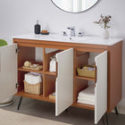 Modway - Energize 48" Vanette de salle de bain - Blanc cerise-Portes doubles à fermeture douce